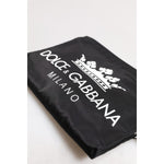 Dolce & Gabbana Black DG Milano Print Nylon Pouch Clutch Bag BAG4283