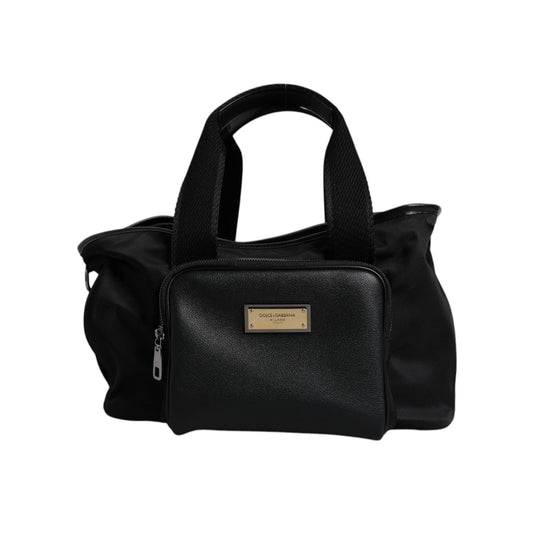 Dolce & Gabbana Black Shoulder Strap Pet Carry Logo Plaque Bag BAG4305