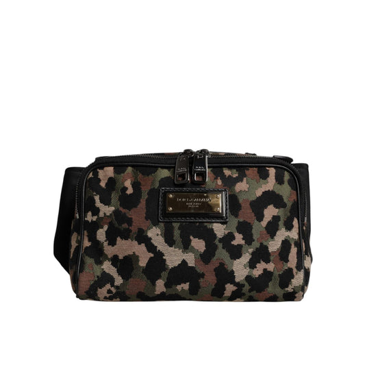 Dolce & Gabbana Multicolor Leopard DG Logo Belt Waist Fanny Pack Bag BAG4316