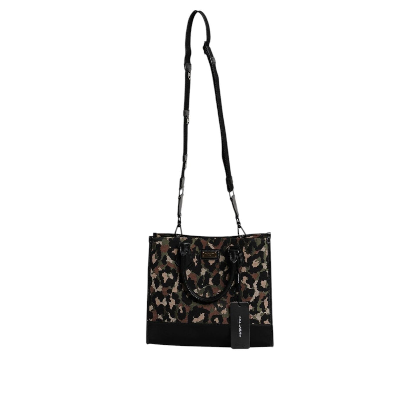 Dolce & Gabbana Multicolor Leopard Shopping Tote Shoulder Bag BAG4319