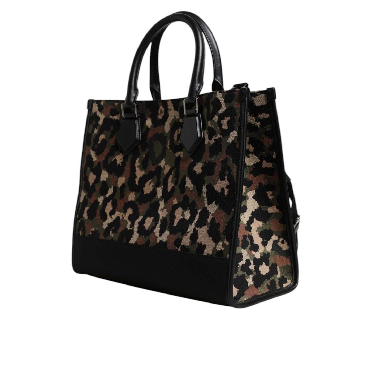 Dolce & Gabbana Multicolor Leopard Shopping Tote Shoulder Bag BAG4319