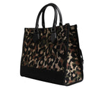 Dolce & Gabbana Multicolor Leopard Shopping Tote Shoulder Bag BAG4319