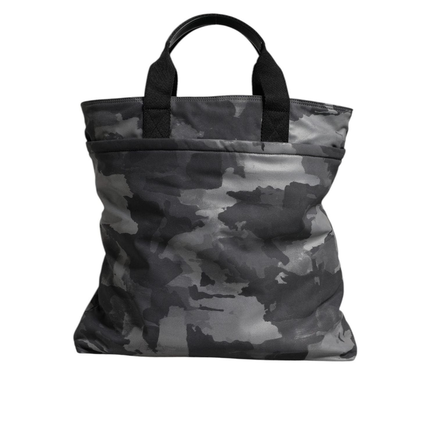 Front view with bag zipped and handles upright.