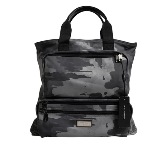 Dolce & Gabbana Black Camouflage Shoulder Strap Logo Plaque Bag BAG4384