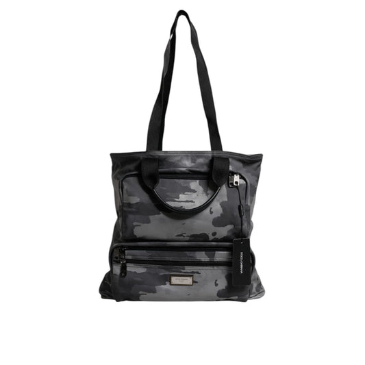 Dolce & Gabbana Black Camouflage Shoulder Strap Logo Plaque Bag BAG4385