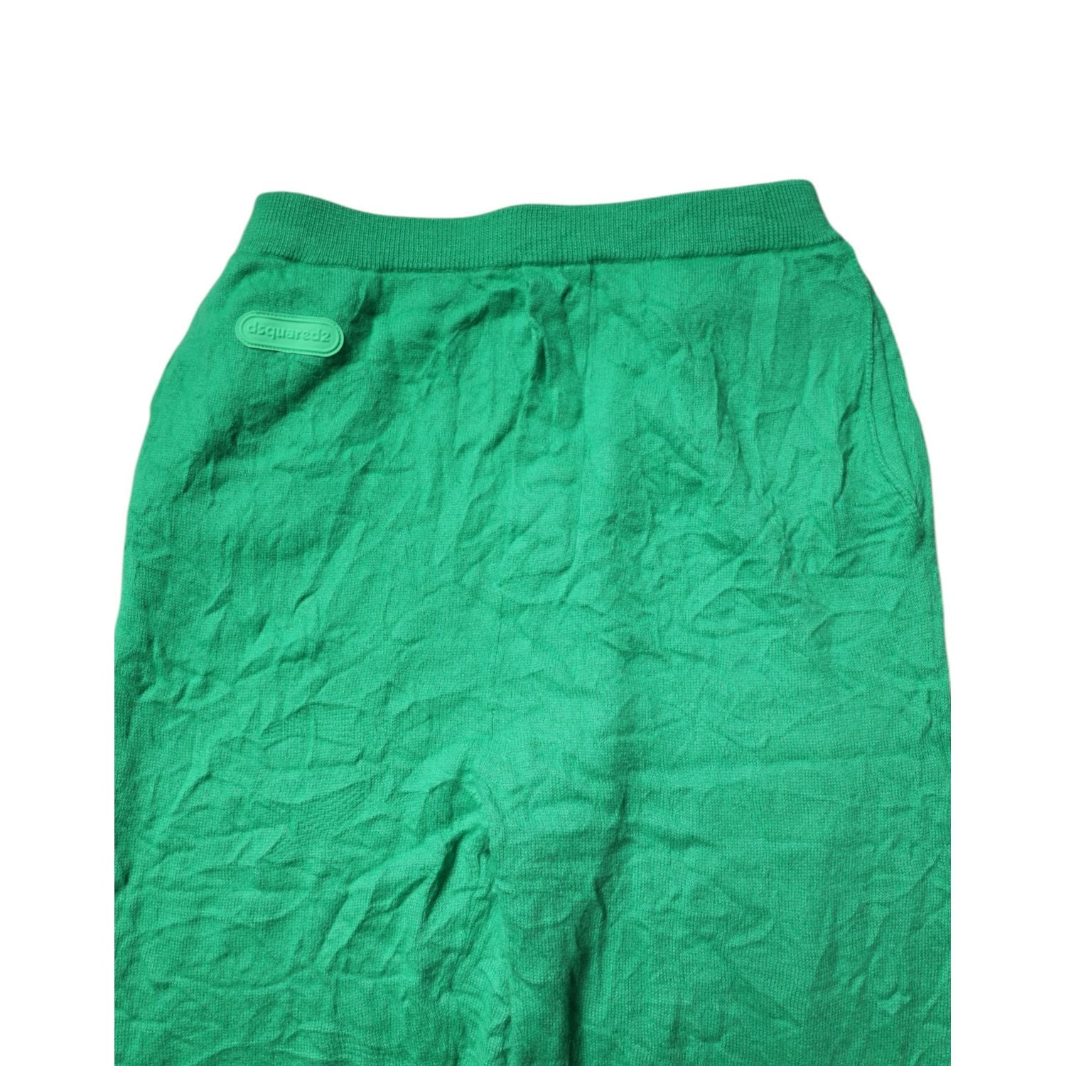 Dsquared² Green Cotton Elastic Waist Men Casual Pants