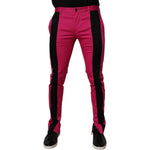 Dolce & Gabbana Pink Black Stripe Slim Fit Men Dress Pants PAN75169-48