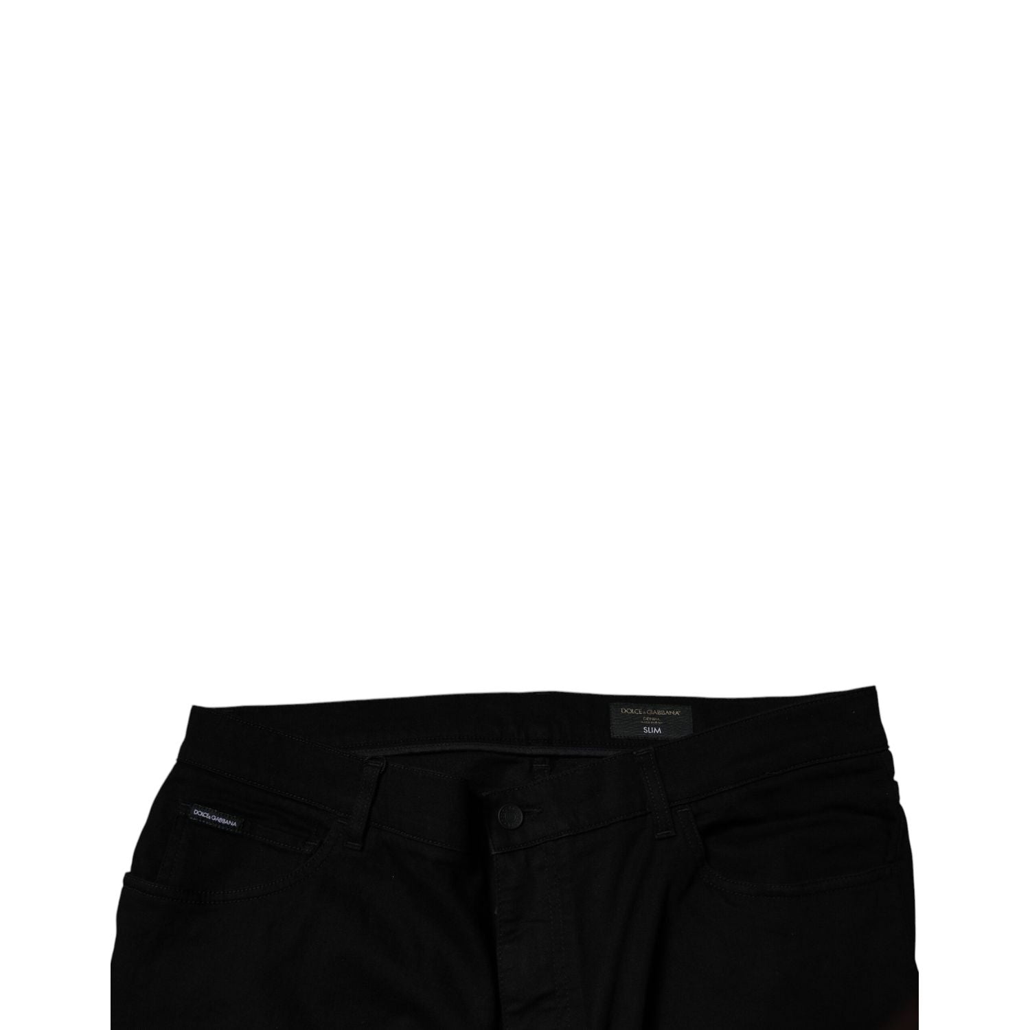 Dolce & Gabbana Black Cotton Stretch Slim Fit Denim Jeans