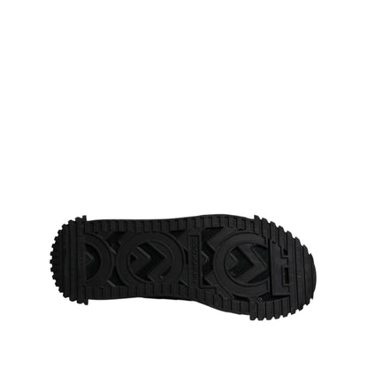 Dolce & Gabbana Black Logo Lace Up Low Top NS1 Sneakers Shoes