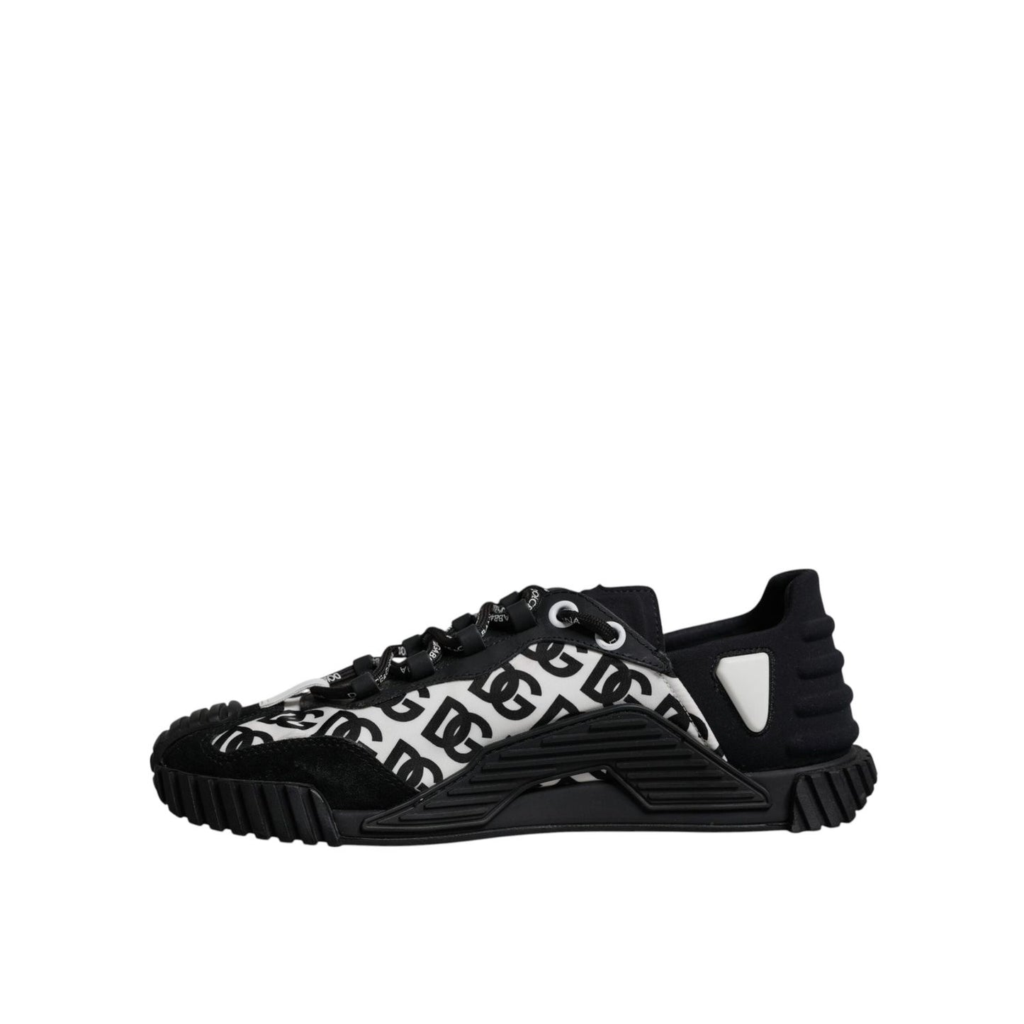 Dolce & Gabbana Black Logo Lace Up Low Top NS1 Sneakers Shoes