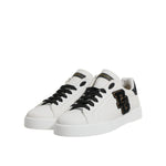 Dolce & Gabbana White Leather DG Logo Low Top Sneakers Shoes MV7215-42