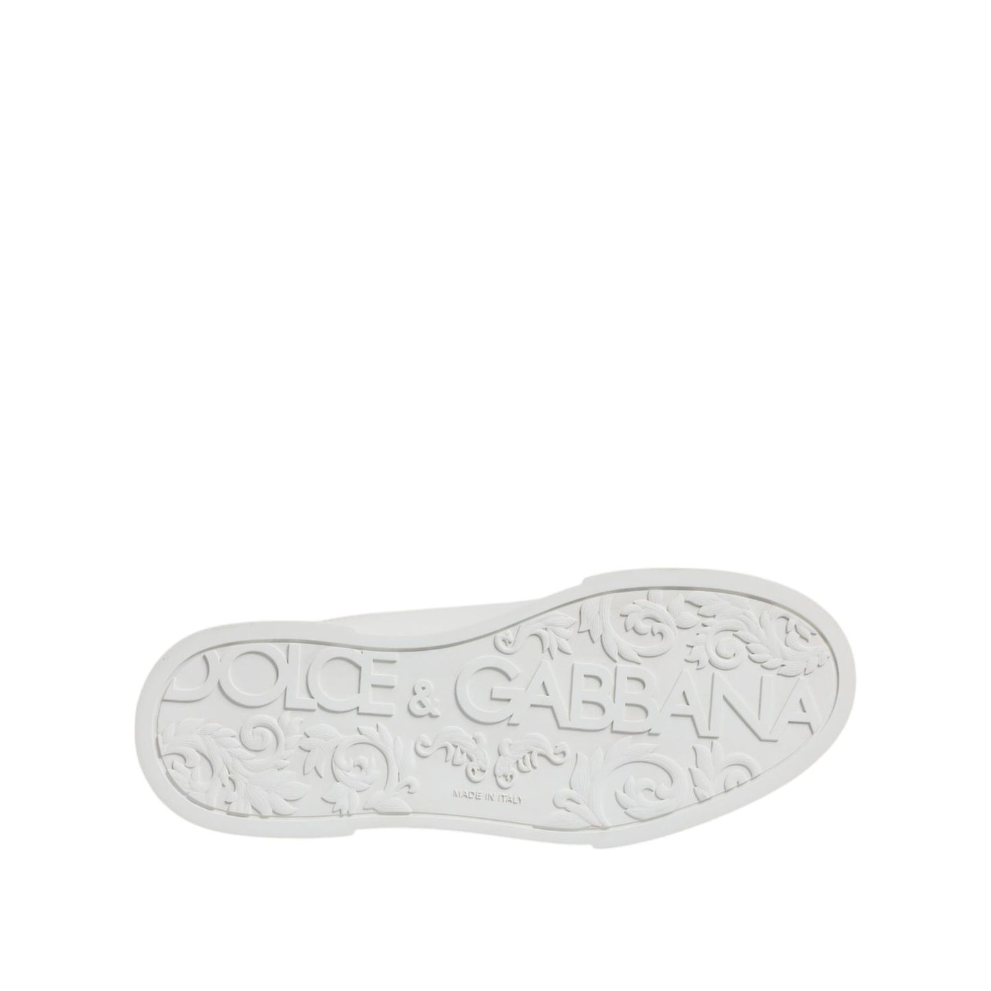 Dolce & Gabbana White Leather DG Logo Low Top Sneakers Shoes MV7215-42
