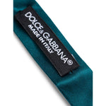 Dolce & Gabbana Green Silk Bowty DO-8827674-ONE SIZE
