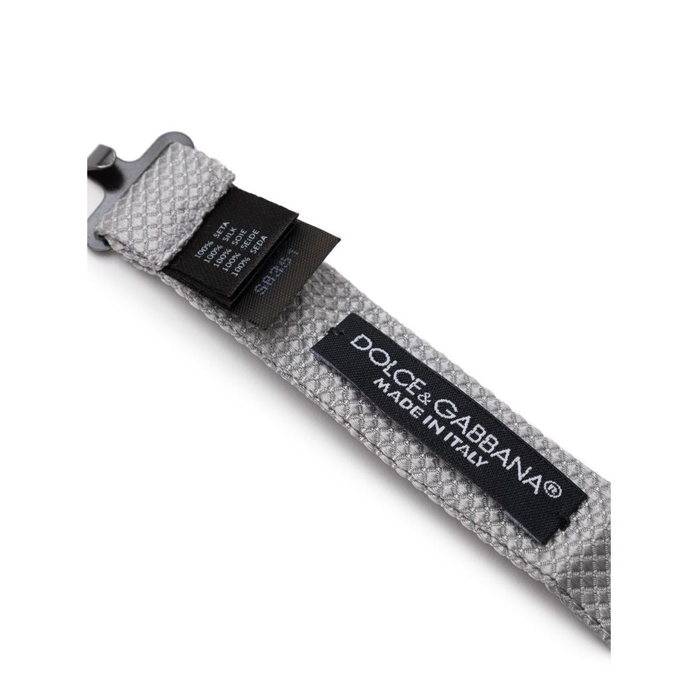 Dolce & Gabbana Gray Silk Bowtie