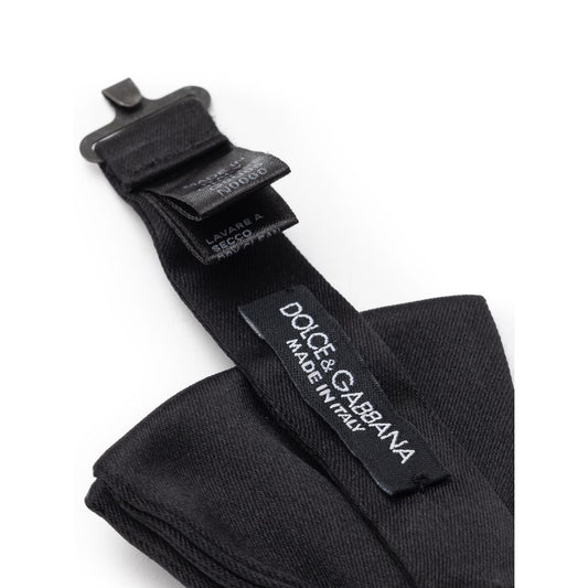 Dolce & Gabbana Black Silk Bowty DO-8279676-ONE SIZE