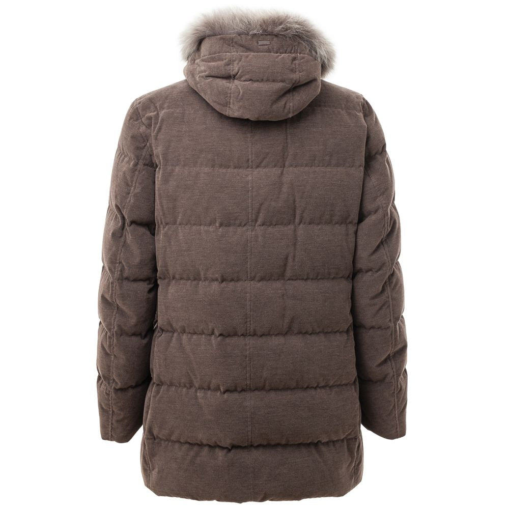 Herno Brown Cotton Jackets & Coat HE-7603664-IT50 | L