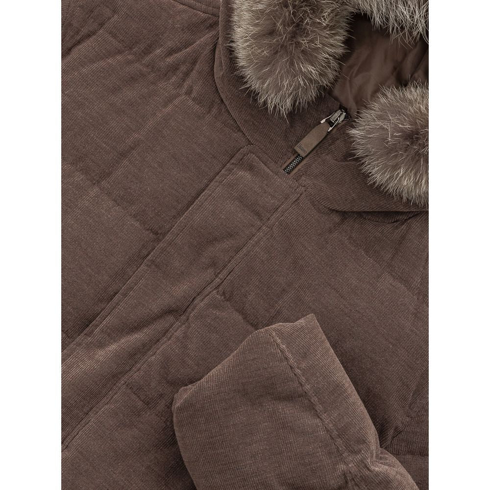 Herno Brown Cotton Jackets & Coat HE-7603664-IT50 | L