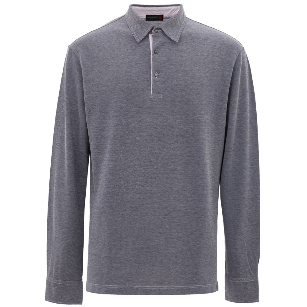 Corneliani Blue Cotton Polo Shirt CO-7730673-IT50 | L