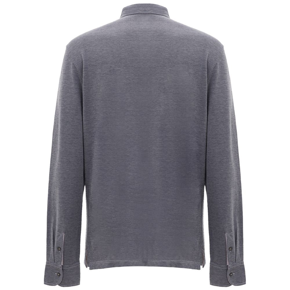 Corneliani Blue Cotton Polo Shirt CO-7730673-IT50 | L