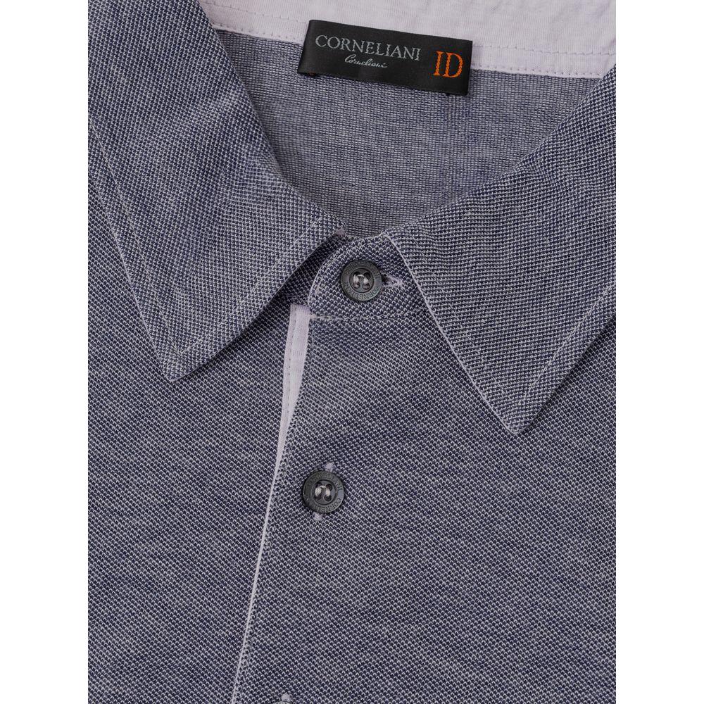 Corneliani Blue Cotton Polo Shirt CO-7730673-IT50 | L