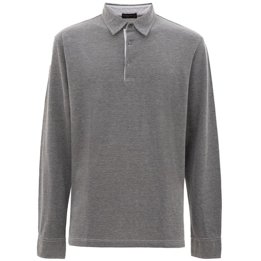 Corneliani Gray Cotton Polo Shirt CO-7726662-IT50 | L