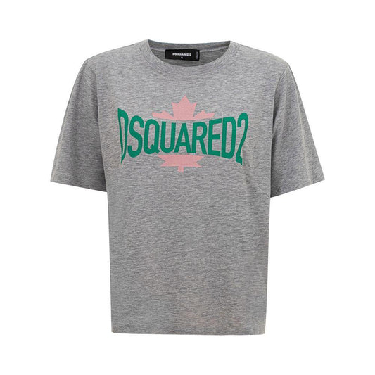 Dsquared² Chic Gray Cotton Tee for the Modern Woman DS-4625662-S
