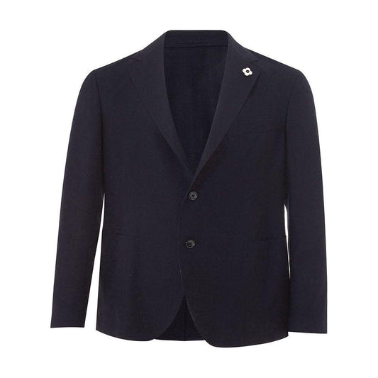 Elegant Blue Cotton Lardini Jacket LA-4194673-IT52 | XL