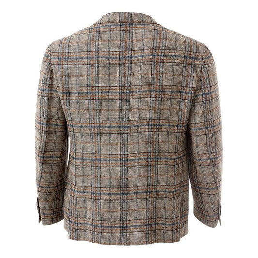 Lardini Elegant Multicolor Linen Jacket LA-1527667-IT50 | L