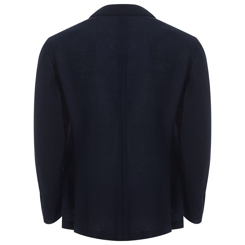Lardini Blue Cotton Blazer LA-1195673-IT56 | 3XL
