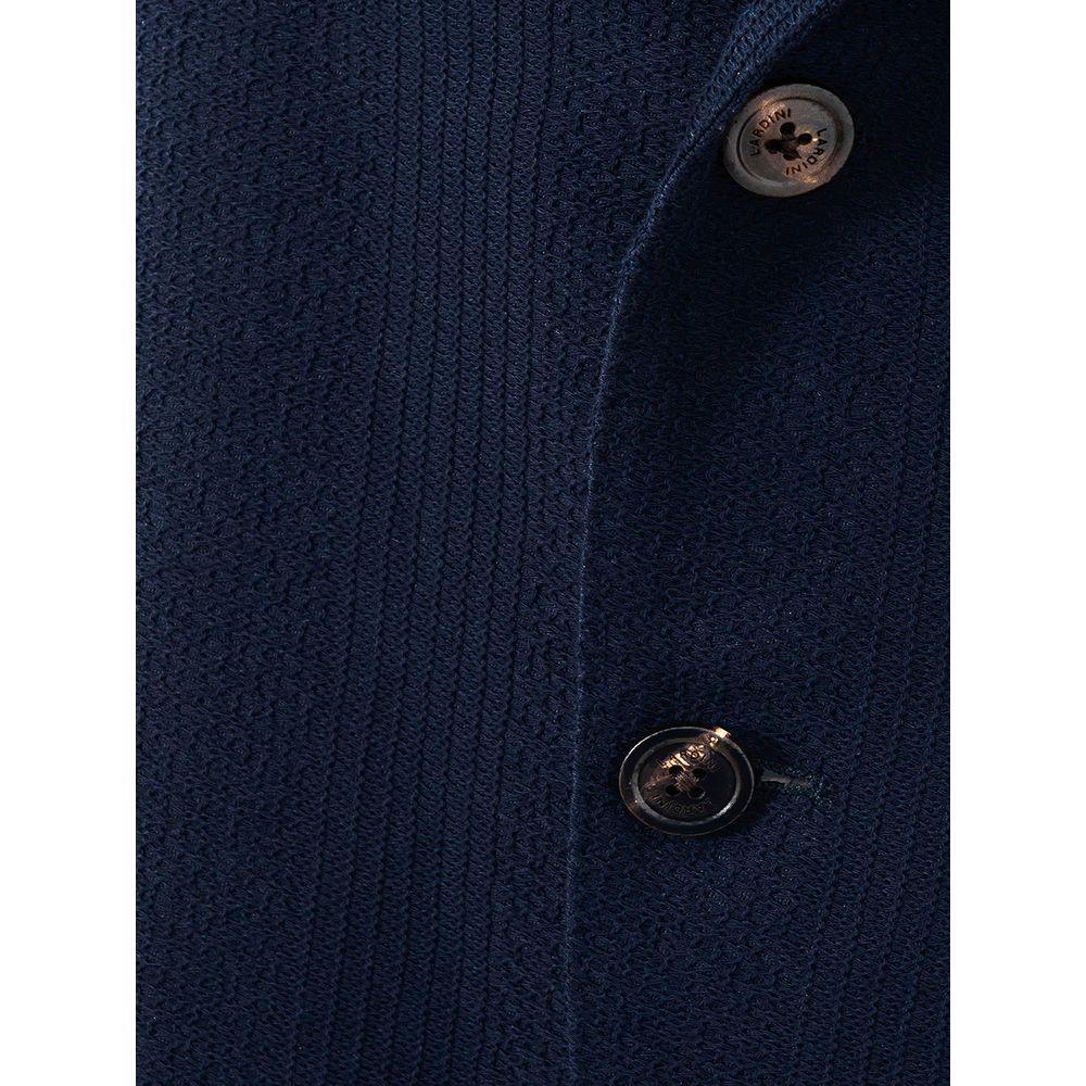 Lardini Blue Cotton Blazer LA-1195673-IT56 | 3XL