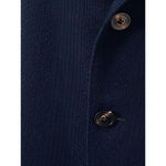 Lardini Blue Cotton Blazer LA-1195673-IT56 | 3XL