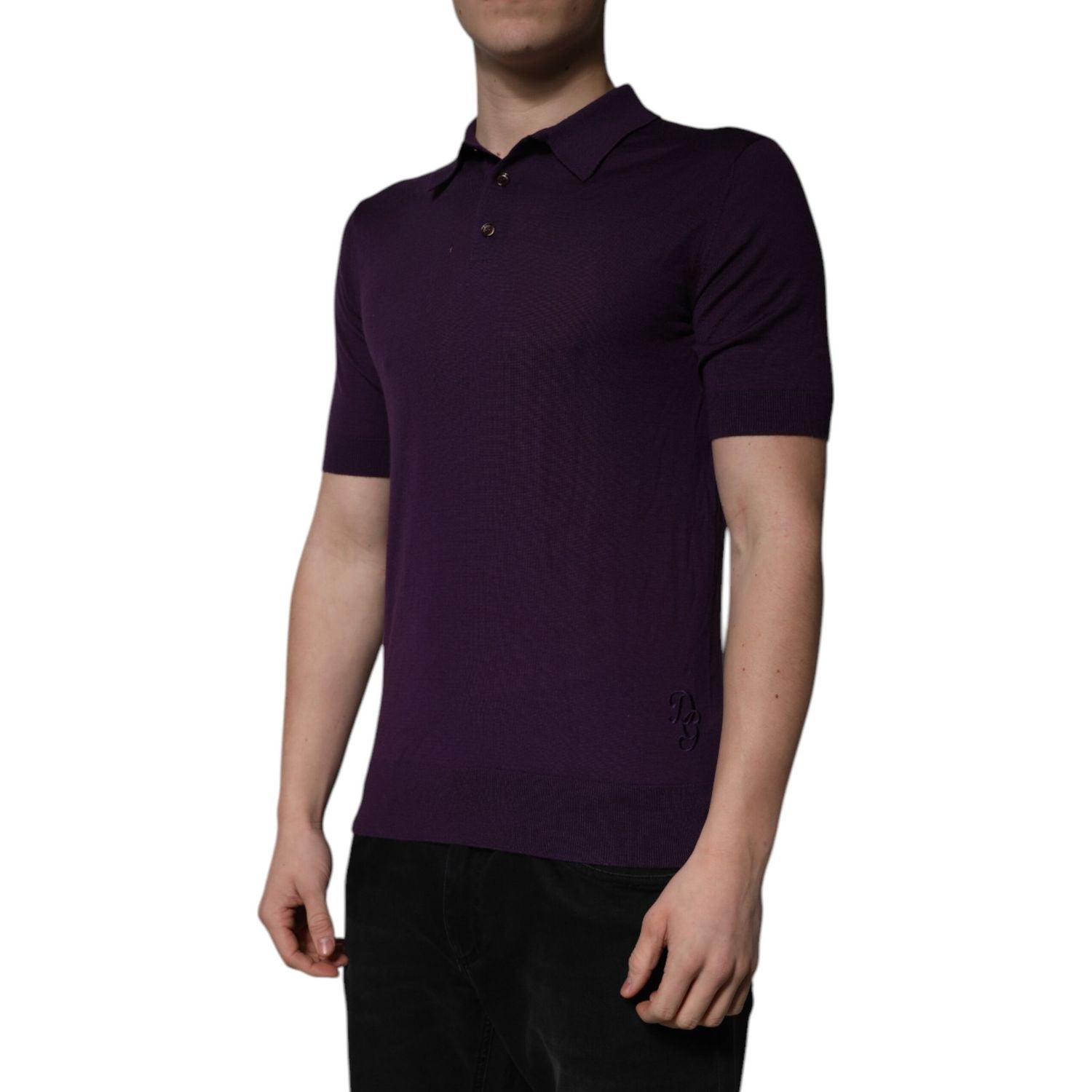 Dolce & Gabbana Violet Cashmere Collared Polo T-shirt