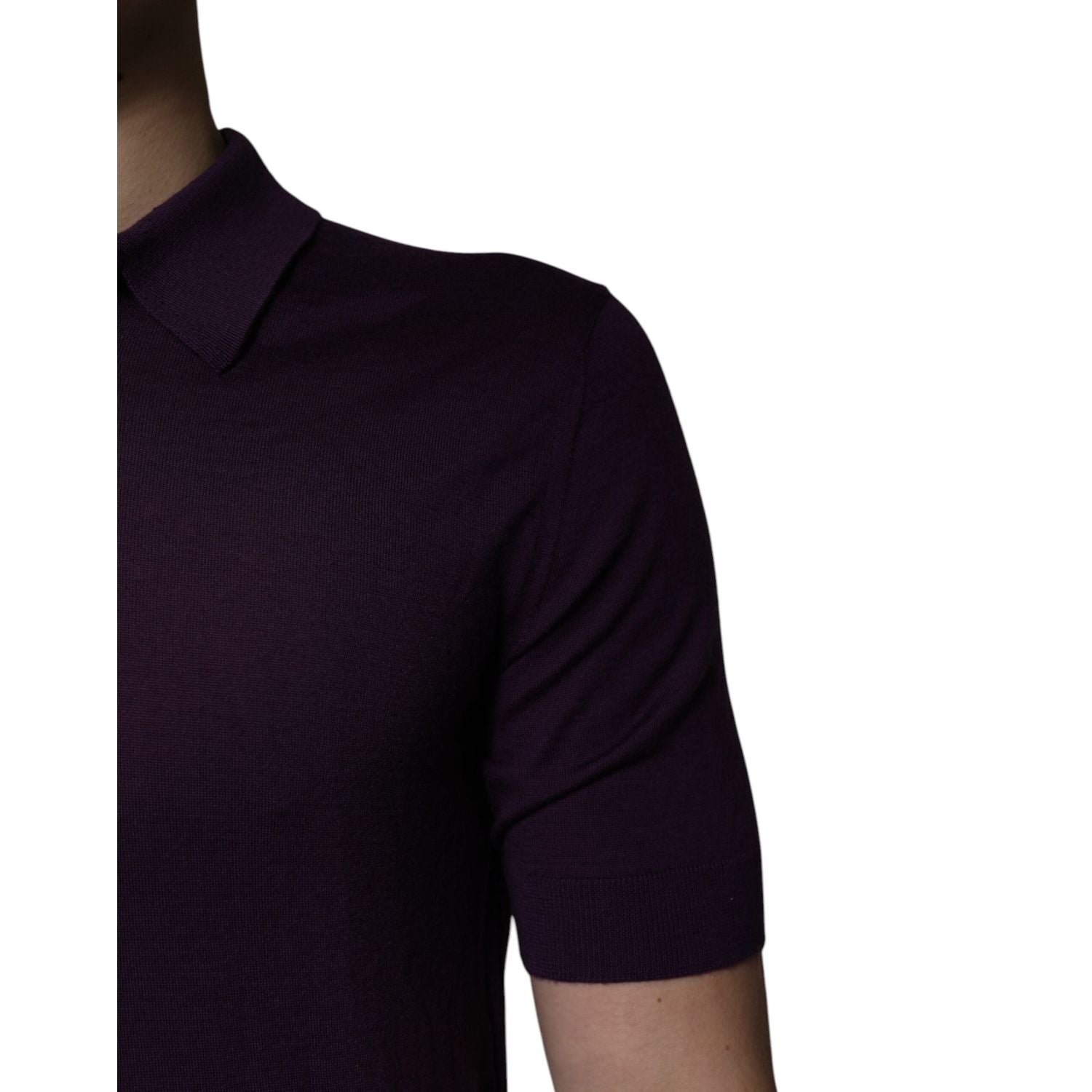 Dolce & Gabbana Violet Cashmere Collared Polo T-shirt