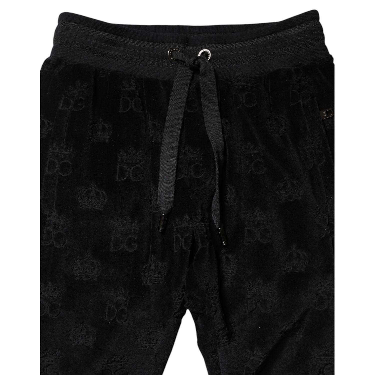 Dolce & Gabbana Black All-Over DG Logo Print Jogger Pants