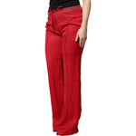 Dolce & Gabbana Red Viscose Straight Fit Pants PAN76259-42