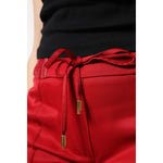 Dolce & Gabbana Red Viscose Straight Fit Pants PAN76259-42