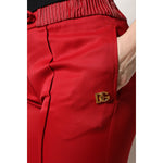 Dolce & Gabbana Red Viscose Straight Fit Pants PAN76259-42