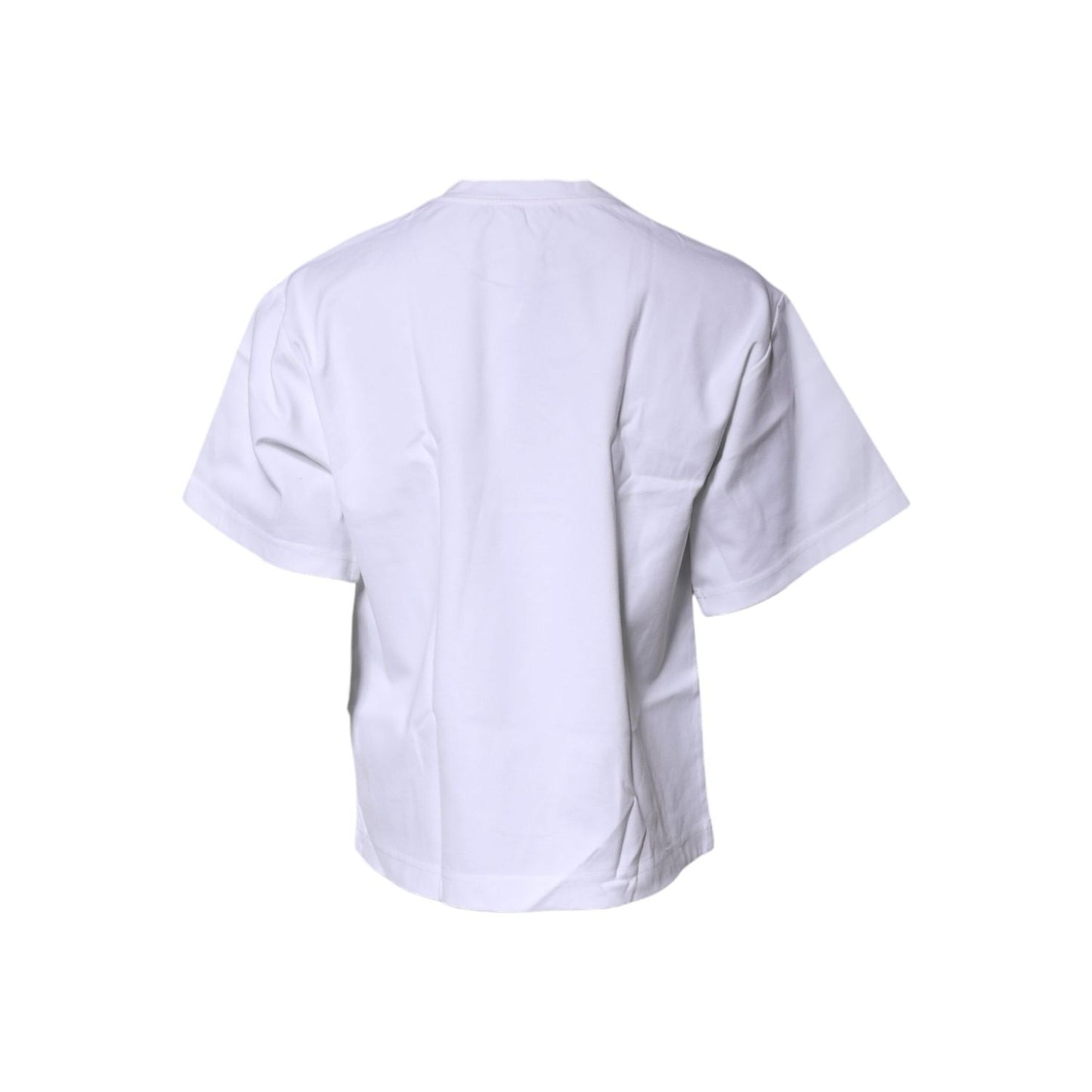 Dolce & Gabbana White Bellissima Cotton Crew Neck T-shirt