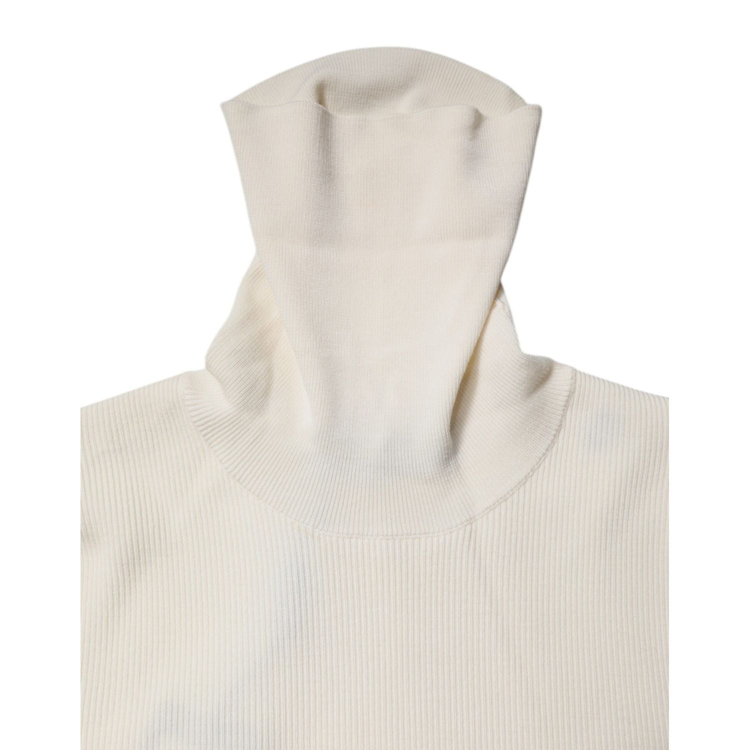 Dolce & Gabbana Cream Long Sleeves Turtleneck Slim Sweater