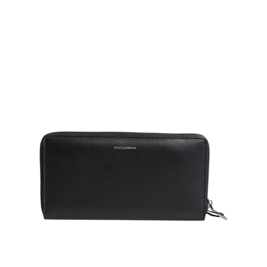 Dolce & Gabbana Black Blue Exotic Leather Embossed Continental Wallet BAG4620