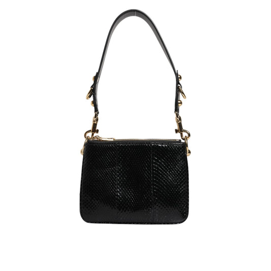 Dolce & Gabbana Black Exotic Leather Shoulder Sling Clutch Bag BAG4600