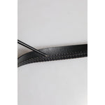 Dolce & Gabbana Black Leather Silver Tone Metal Buckle Belt