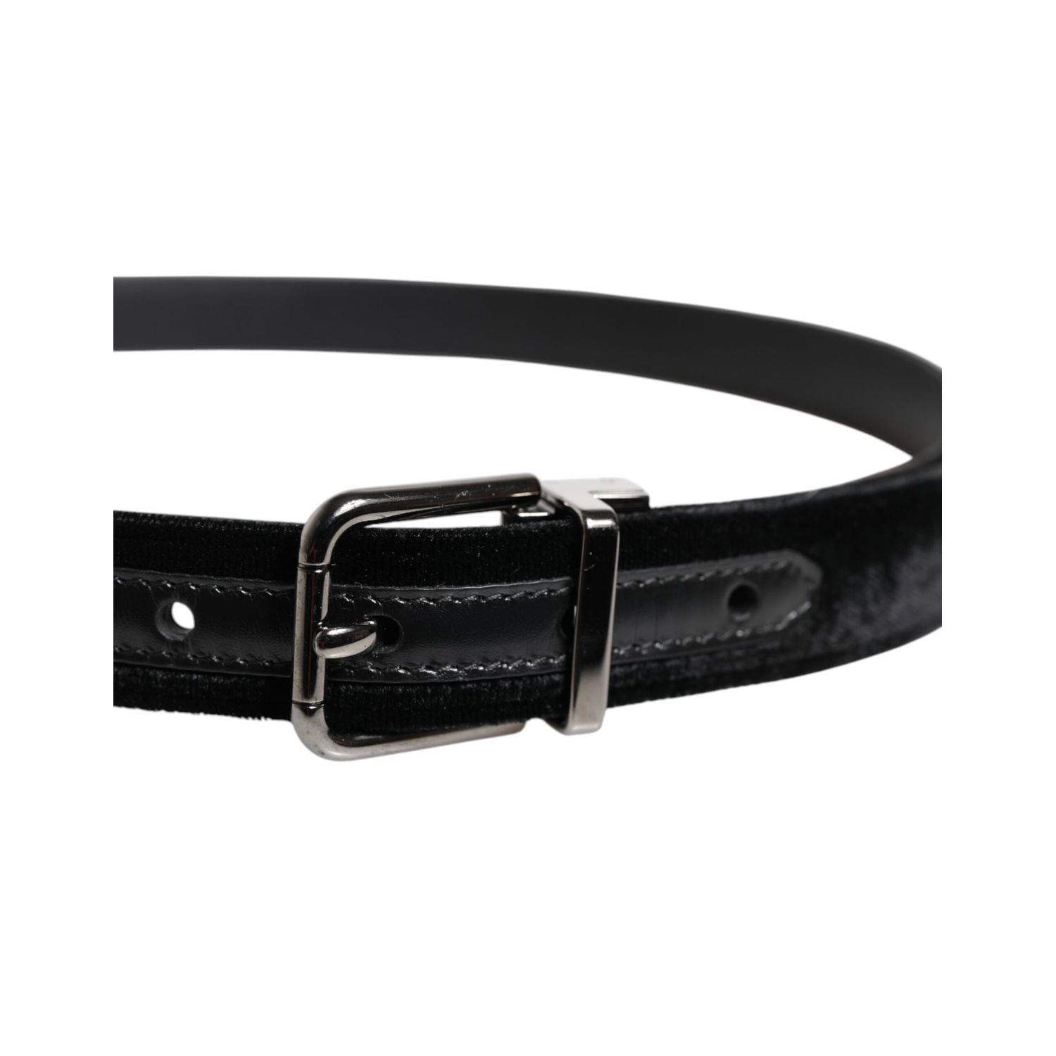 Dolce & Gabbana Black Leather Metal Buckle Classic Belt