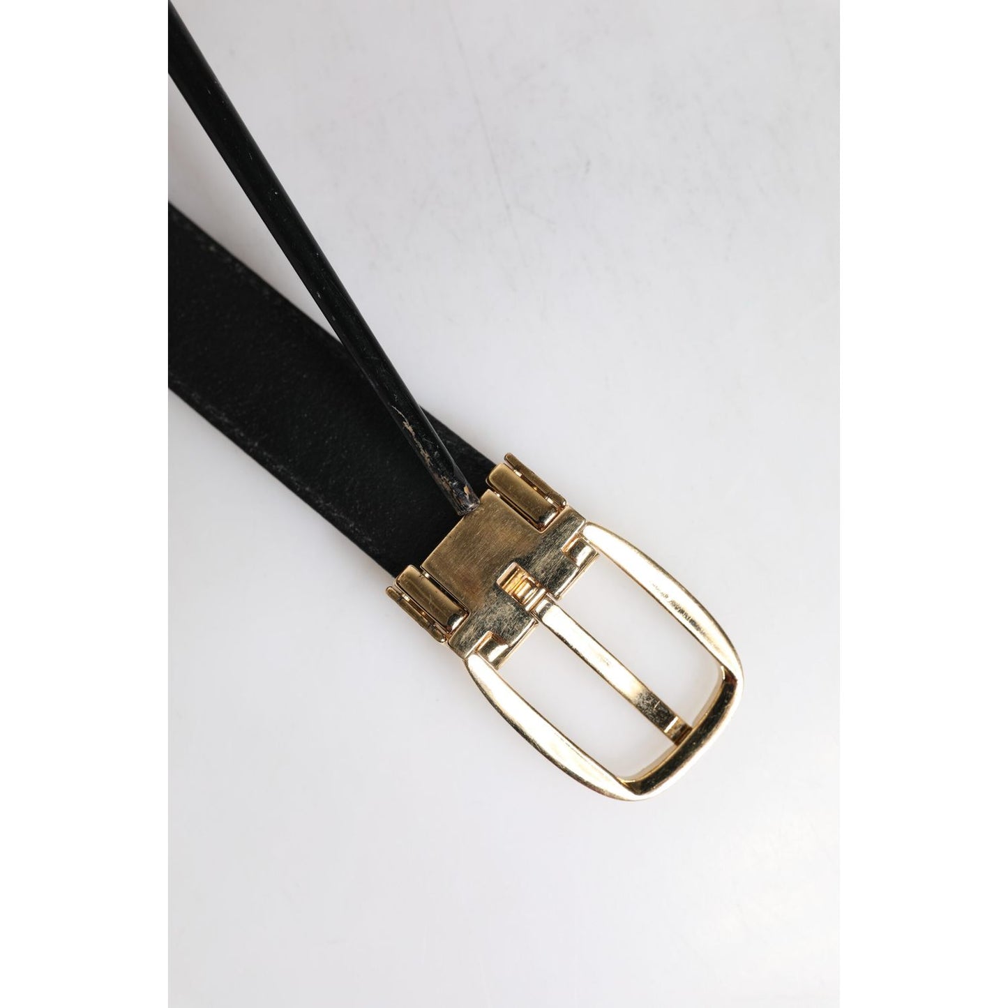 Dolce & Gabbana Blue Leather Metal Buckle Classic Belt