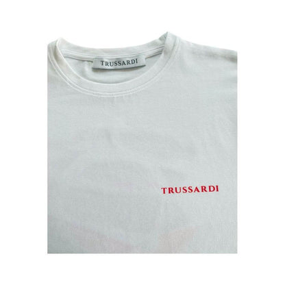 Trussardi Beachwear White Cotton T-Shirt