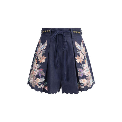 Zimmermann White Linen Bermuda Shorts