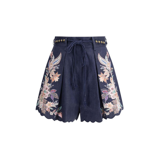Zimmermann White Linen Bermuda Shorts