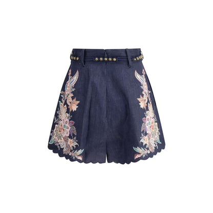 Zimmermann White Linen Bermuda Shorts