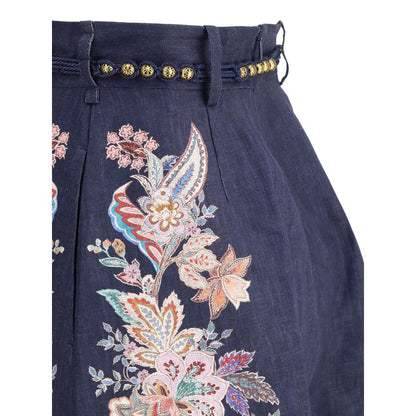 Zimmermann White Linen Bermuda Shorts