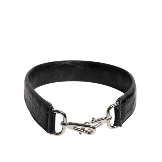 Dolce & Gabbana Black Alligator Leather Bag Shoulder Strap WMB436